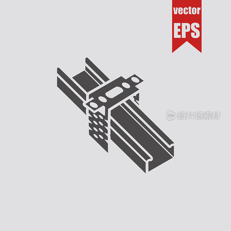 Steel profile icon.Steel Profile for plasterboard.Vector illustration.